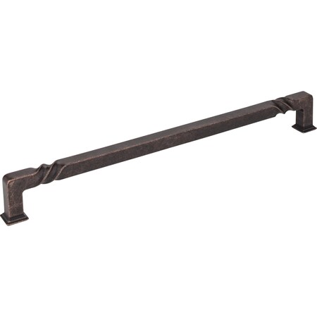 Jeffrey Alexander 12" Center-to-Center Distressed Oil Rubbed Bronze Rustic Twist Tahoe Appliance Handle 602-12DMAC